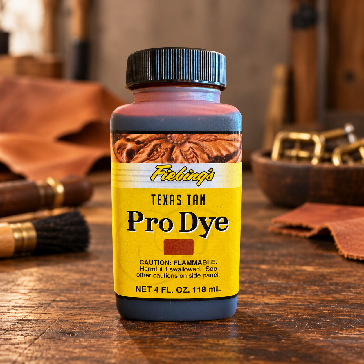 Fiebing's Texas Tan Pro Dye bottle