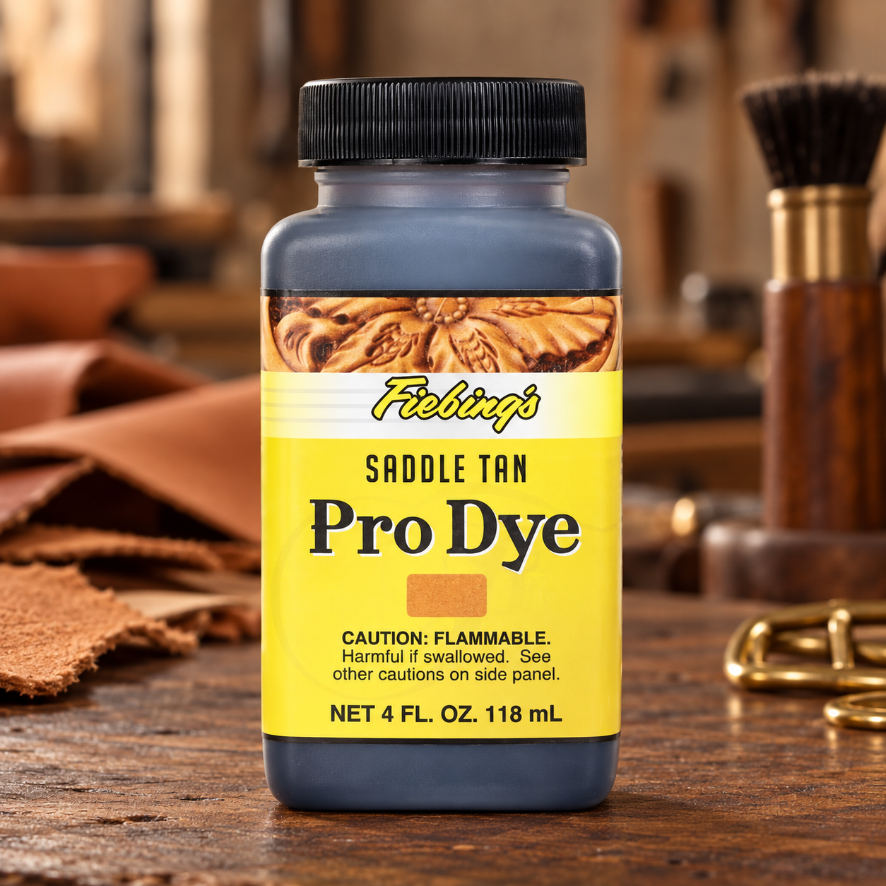 Fiebing's Saddle Tan Pro Dye bottle