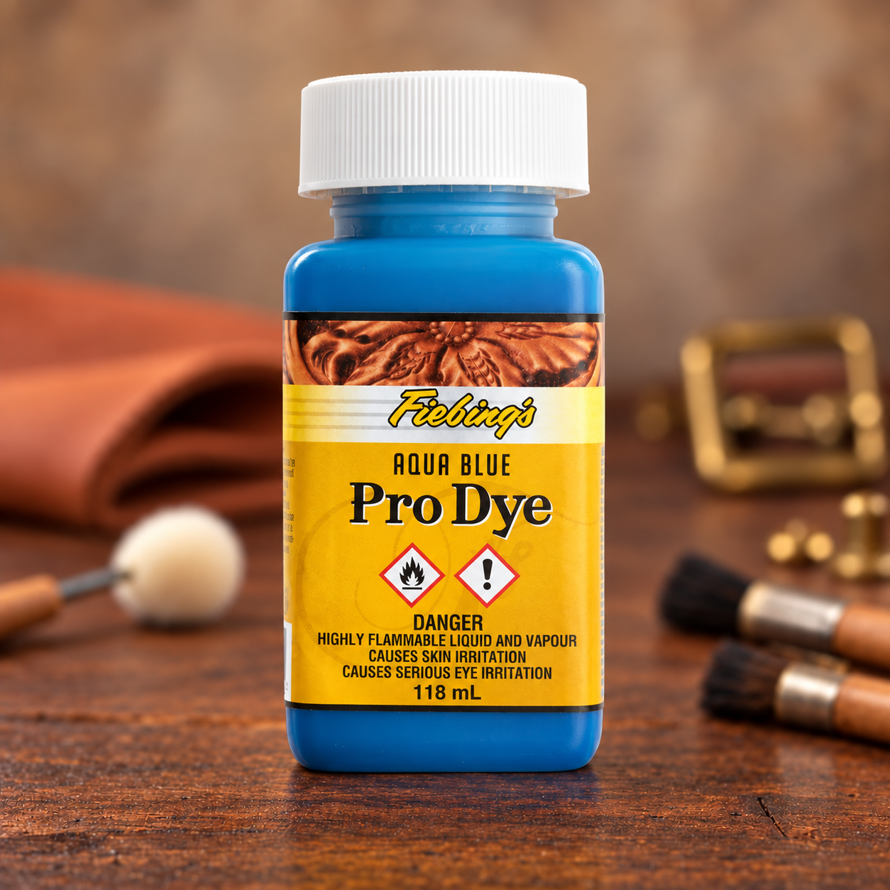 Fiebing's Aqua Blue Pro Dye bottle